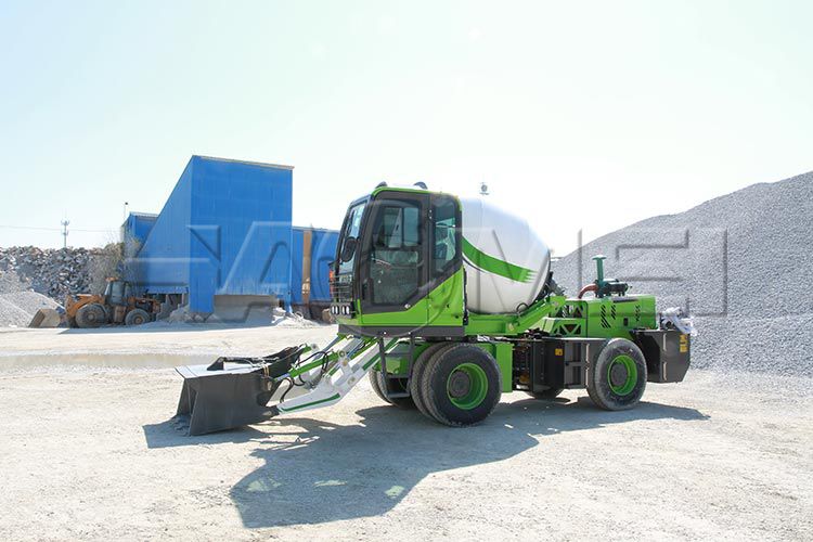 Self Loading Mixer Truck In Road Construction
